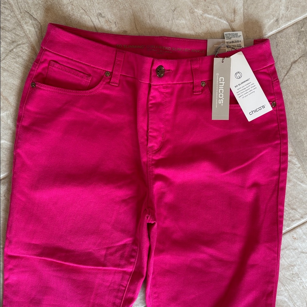 Chico's Vibrant So Slimming Girlfriend Slim Leg Ankle Jeans